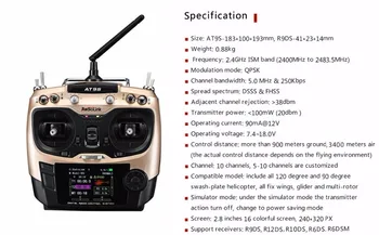 Radiolink AT9S R9DS Radio Control de la Distanță Sistemul de DSSS FHSS 2.4 G 10CH Transmițător Receptor pentru RC Elicopter/BARCA RC