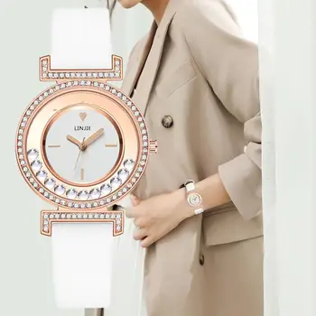 Rafinat Minimalist Femei Ceasuri 2020 Simplu Nou Diamond Dial Design Doamnelor din Piele Încheietura mîinii Ceas Casual Cadouri Ceas pentru Femei