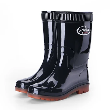 Rainshoes Barbati Mid-Tub de Ploaie Pantofi Scurt-Tub Impermeabil Cizme de Ploaie Non-Alunecare din Cauciuc Unic Bucătărie Pantofi de Catifea Dual-Scop