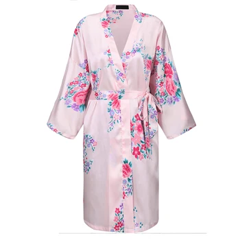 Raionul Halat Rochie Kimono-Halat De Baie Sexy Sleepwear Cămașă De Noapte Lounge Cămașă De Noapte De Imprimare Florale Rochie De Noapte, Îmbrăcăminte De Noapte Și De Zi