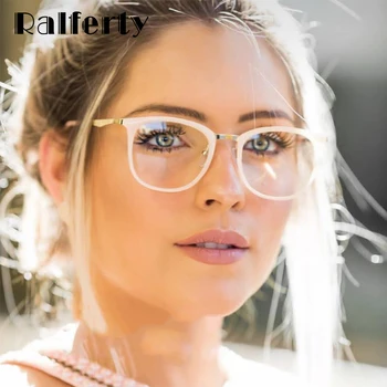 Ralferty 2019 Moda Rama de Ochelari Femei Clar Rame Ochelari de vedere Optic Pentru Miopie Ochelari baza de Prescriptie medicala oculos de grau F92128