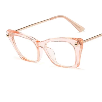 Rama de ochelari de moda pentru femei de moda Pătrat Transparent optic ochelari 2020 Nou clar retro cadru Metalic ochelari de vedere