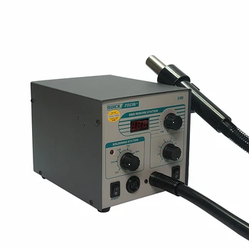 RAPID 706W+ Display Digital Aer Cald, Pistol de Lipit Anti-static Temperatura Plumb Rework Station 2 in 1 Cu 3 Duze