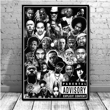 Rapper-ul Star Panza Pictura Hip Hop 2PAC Legenda Stele Postere si Printuri Quadros Arta de Perete Poza pentru Living Decorul Camerei Cuadros