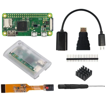 Raspberry Pi Zero W Starter Kit Camera de 5MP +RPI Zero W ABS Caz+radiator+ 5V2A Adaptor de Alimentare+16G SD Card+ Kit Adaptor Mini HDMI