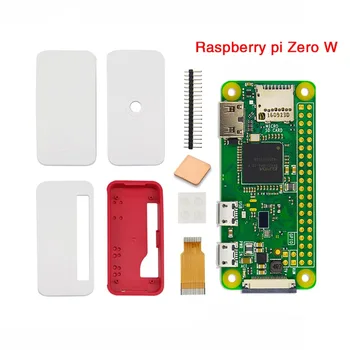 Raspberry Pi Zero W Starter Kit Pi Zero W Bord + Oficial Caz + 40 pin Header+radiator pentru Pi 0 W transport gratuit