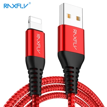 RAXFLY Cablu USB de Încărcare Pentru Apple iPhone 11 Pro 7 8 iPad Panglica de Încărcare Rapidă Cablu de Date USB Durabile de Telefon Mobil USB de Încărcare Cablu