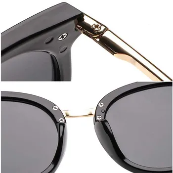 RBRARE Metal Rotund ochelari de Soare Femei de Lux, de Epocă, Negru Ochelari de Soare Pentru Femei Oglindă Lentile de ochelari de Soare pentru Femei Lunetă Soleil Femme