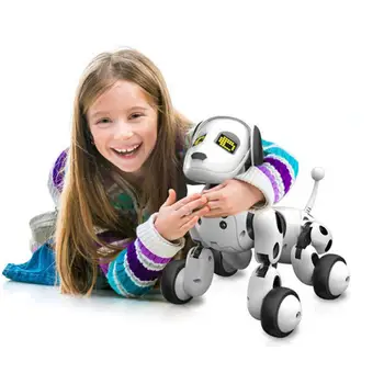RC Robot de Mers pe jos de Câine 2.4 G Wireless de Control de la Distanță Inteligent Câine Electronice, animale de Companie Jucărie de Învățământ pentru Copii Jucărie de copil Ziua de nastere Cadou de Crăciun