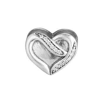 Real Argint 925 Panglică de Farmec de Dragoste se Potrivește Brățară Pandora Margele de Argint pentru DIY Face Bijuterii Femei kralen en-Gros