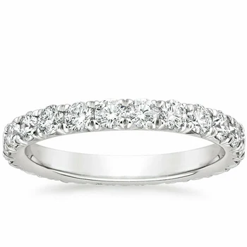 Real Masiv 925 Sterling Silver Diamond Inele de deget Solitaire Simplu Rotund Inele Subtiri pentru Femei Element Trupa Inel bijuterii fine
