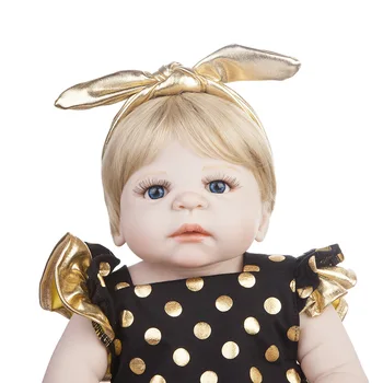 Realist 22 Inch Silicon Corp Plin Renăscut Copii Păpuși Fata De Moda Jucarii De Baie Pentru Copii Cadouri De Craciun Cadou De Playmate Papusa