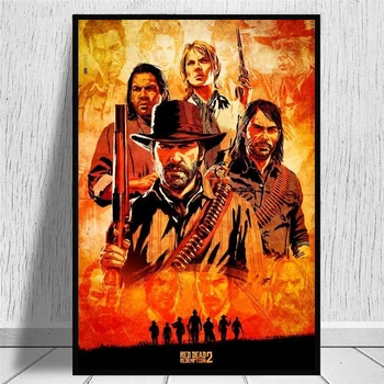 Red Dead Redemption 2 Joc de Panza Poster de Perete de Arta de Imprimare Pictura Tapet Decorativ de Perete Imagine pentru Camera de zi
