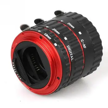 Red Metal Muntele Focalizare Automată AF Macro Extensie Tub Inel pentru Canon EF-S Lens T5i T4i T3i T2i 100D 60D 70D 550D 600D 6D 7D Adaptor