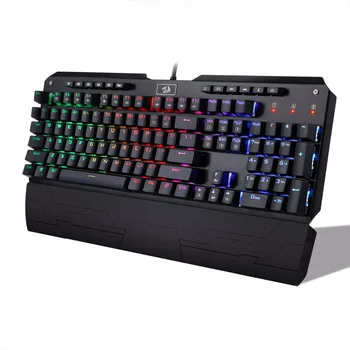 Redragon K555 RGB USB tastatură mecanică de gaming ergonomic RGB LED backlit chei cheie Complet anti-ghosting 104 Calculator cu cablu gamer