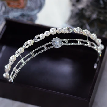 Regală Coreeană Printesa De Aur Mirese, Diademe, Coroane De Cristal Mireasa Diademe Headpieces Nunta Accesorii De Par