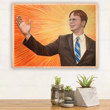Regele DWIGHT SCHRUTE Panza Pictura Lider Dwight Portret Poster de Arta de Perete Decor