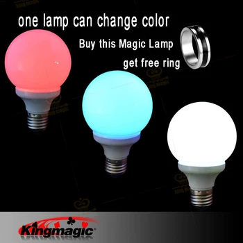 Regele Magic 1buc Magic vânzare Fierbinte Magie, iluzie Bec Lampa De Magie Trucuri colorate Magnet Inel ușor să faci trucuri Magice
