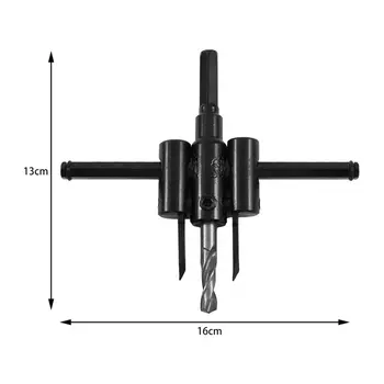 Reglabil Metal Aliaj de Oțel Lemn Cerc Gaura Văzut Burghiu Cutter Kit-30mm-120mm DIY Alezaj Dispozitiv Alezor