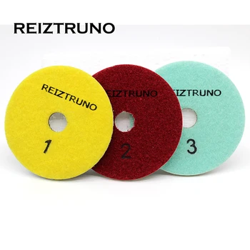 Reiztruno pasul 3 diamante de lustruire tampoane pentru marmură,granit și alte pietre Naturale polsihing.4 inch 100mm,uscat sau umed folosi