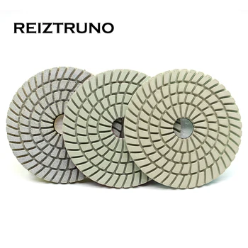 Reiztruno pasul 3 diamante de lustruire tampoane pentru marmură,granit și alte pietre Naturale polsihing.4 inch 100mm,uscat sau umed folosi