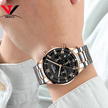 Relogio Masculino NIBOSI Celebri Bărbați Ceasuri de Lux de Top de Brand de Moda pentru Bărbați Rochie Casual Ceas Militar Armata Cuarț Ceasuri de mana