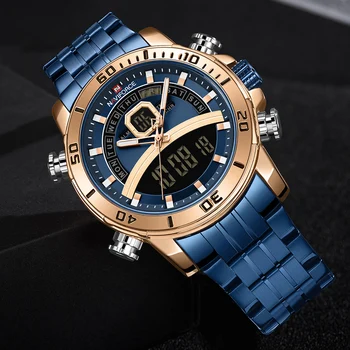 Relojes Hombre Noi NAVIFORCE Ceasuri Barbati Brand de Lux Cronograf Cuarț Mens Impermeabil Sport din Otel Inoxidabil Ceas de mână