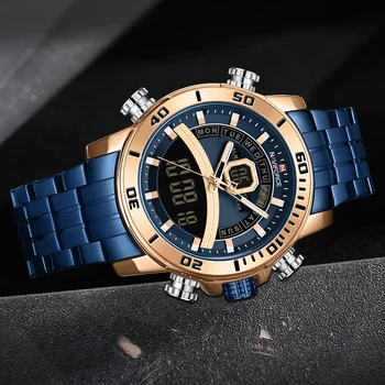 Relojes Hombre Noi NAVIFORCE Ceasuri Barbati Brand de Lux Cronograf Cuarț Mens Impermeabil Sport din Otel Inoxidabil Ceas de mână
