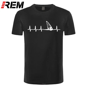 REM Camasi Moda de Vara Noi Barbati din Bumbac T-Shirt Windsurfing Inimii T Stylisches T-Shirt3D Print Tee