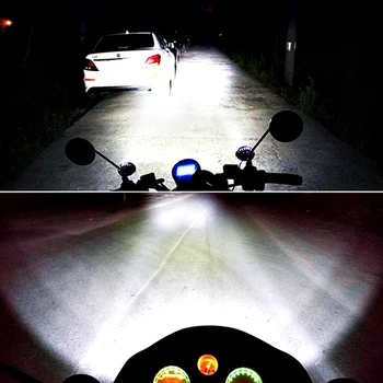 Remontarea oglinda retrovizoare cu LED faruri LED Motocicleta Lumina Farurilor de Asamblare Scuter Ceață lumina Reflectoarelor Masina Alba DRL Lampa