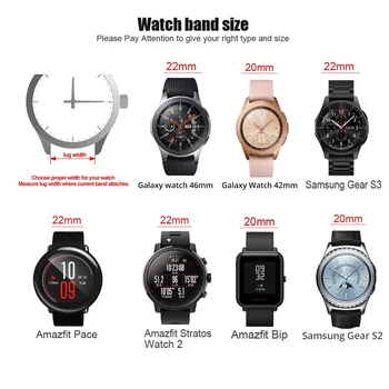 REMZEIM Curele din Piele Watchband Bratara Pentru Samsung Gear S3/Pentru Huawei Watch GT GT2 /Amazfit GTR 47mm Inteligent Wriststrap