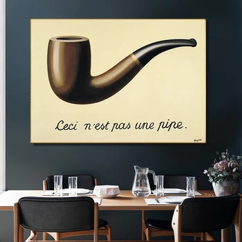 Rene Magritte Pictura Celebra Aceasta Nu Este O Pipă de Imprimare Panza de Tablou Poster de Arta de Perete Imagini pentru Decor Acasă Neînrămate