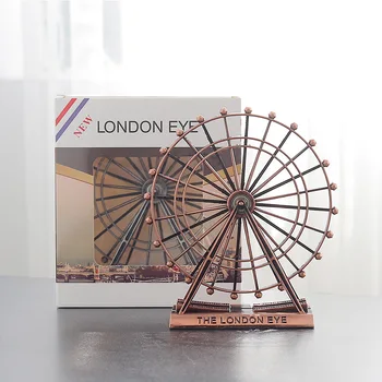 Retro De Metal London Eye, Roata Ferris Ornament Anglia Clădire, Acasă, Birou De Modul De Decorare Magazin De Suveniruri Cadouri