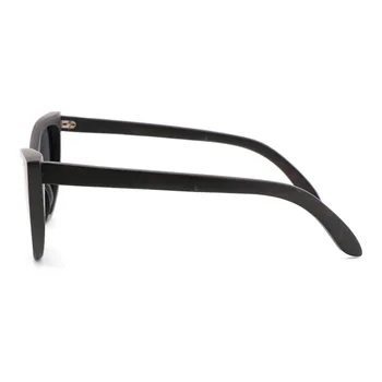 Retro DUMU ochi de pisica Lemn de Bambus Polarizat ochelari de Soare pentru Bărbați și Femei,Negru, ochelari de Soare Gradient de Lentile UV400 Ochelari de vedere