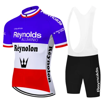 Retro ECHIPA Reynolds maillot ciclismo hombre verano pantaloni sport 20D gel pad Biciclete abbigliamento ciclismo estivo