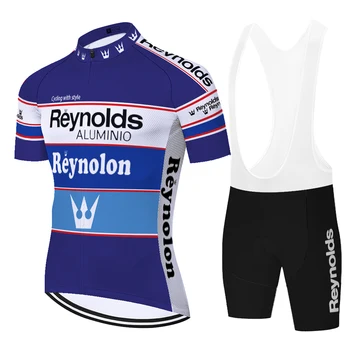 Retro ECHIPA Reynolds maillot ciclismo hombre verano pantaloni sport 20D gel pad Biciclete abbigliamento ciclismo estivo
