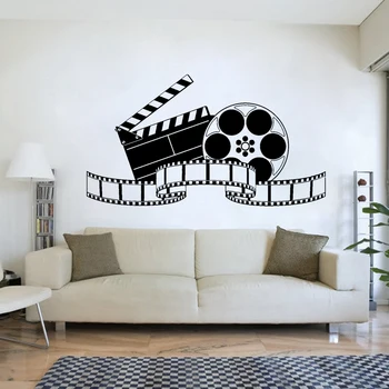 Retro Filmare Art Cinema Film Film Autocolante De Perete Pictură Murală De Epocă Poster De Perete De Vinil Decal Bedroom House Ornament Home Theatre D632