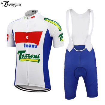 Retro Italia Pro bărbați Ciclism Jersey set maneci Scurte camisa ciclismo Mtb racing Sport ciclism purta Haine Albastre ciclism costum