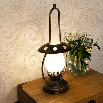 Retro kerosen masă lampă cu Abajur de Sticla Noptieră Lampa de Dormitor, Bucatarie, Living, camera de Studiu Loft decor acasă în Afară de Lampă