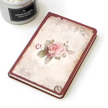 Retro Notebook Tipărite Rose/Lotus/Lavanda/Camellia Carte Notă Creativă Notepad Călător Jurnal Școală De Aprovizionare De Birou