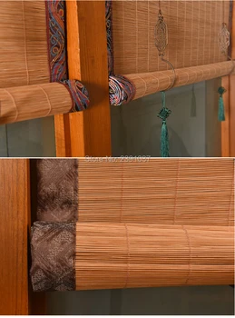Retro stil Thailandez Casa de Ceai Chinezesc cortina de bambus jaluzele 2 buc cârlige de Cupru fereastra jaluzele pentru interior decor