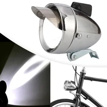 Retro Vintage Biciclete 1Super cu LED-uri Faruri de Siguranță de Avertizare Lumina de Noapte cu Bicicleta Decor Negru Argintiu