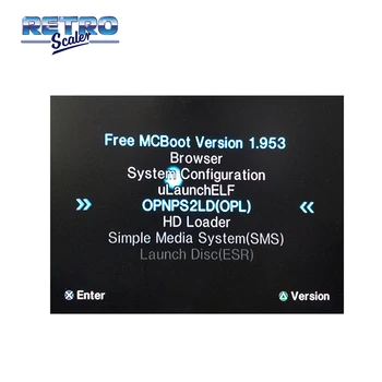 RetroScaler v1.953 FMCB Free McBoot Card pentru PS2 8MB Memory Card OPL MC Boot