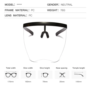 Rexxar 2020 Noua Moda ochelari de Soare Femei Barbati Design de Brand de Ochelari de soare Ochelari de Soare Cadru Mare Shield Vizieră de Oameni Windproof UV400 Ochelari