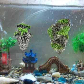 Rezervor de pește Plutitoare Rock Suspendat Mușchi Artificial Piatră Acvariu Plante de Zbor Ponce Ornament Fundal Acvariu 3D de Decorare