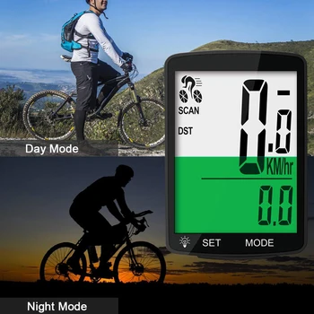 Rezistent la apa Biciclete Biciclete de Calculator fără Fir Bicicleta Impermeabil Odometru Senzor de Cadență 2.8 inch LCD Vitezometru Bicicleta Rata de Inima