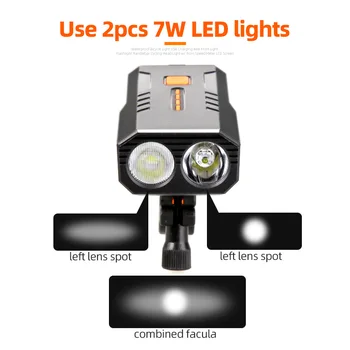 Rezistent la apa IP65, lumina Bicicleta 2400mAh 5000mAh USB Smart Senzor de Lumină Biciclete Fața de Lumină a Farurilor pentru MTB de Ciclism Rutier Lanterna