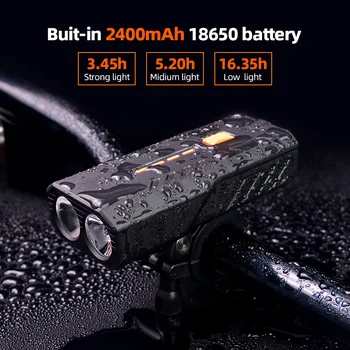 Rezistent la apa IP65, lumina Bicicleta 2400mAh 5000mAh USB Smart Senzor de Lumină Biciclete Fața de Lumină a Farurilor pentru MTB de Ciclism Rutier Lanterna