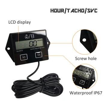 Rezistent la apa Motocicleta LCD Display Digital Vitezometrul Motor Oră Metru Indicator LCD de afișare Contor de Ore de Motociclete Accesorii