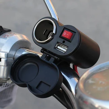 Rezistent la apa Motocicleta Splitter Bricheta 12V 24V Incarcator USB Adaptor de Alimentare de Încărcare Rapidă Pentru Telefon Mobil GPS